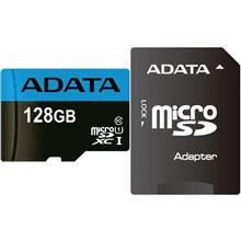 کارت حافظه میکرو اس دی ای دیتا Premier microSDXC UHS-I 85MBps Class 10 با ظرفیت 128 گیگابایت همراه با آداپتور